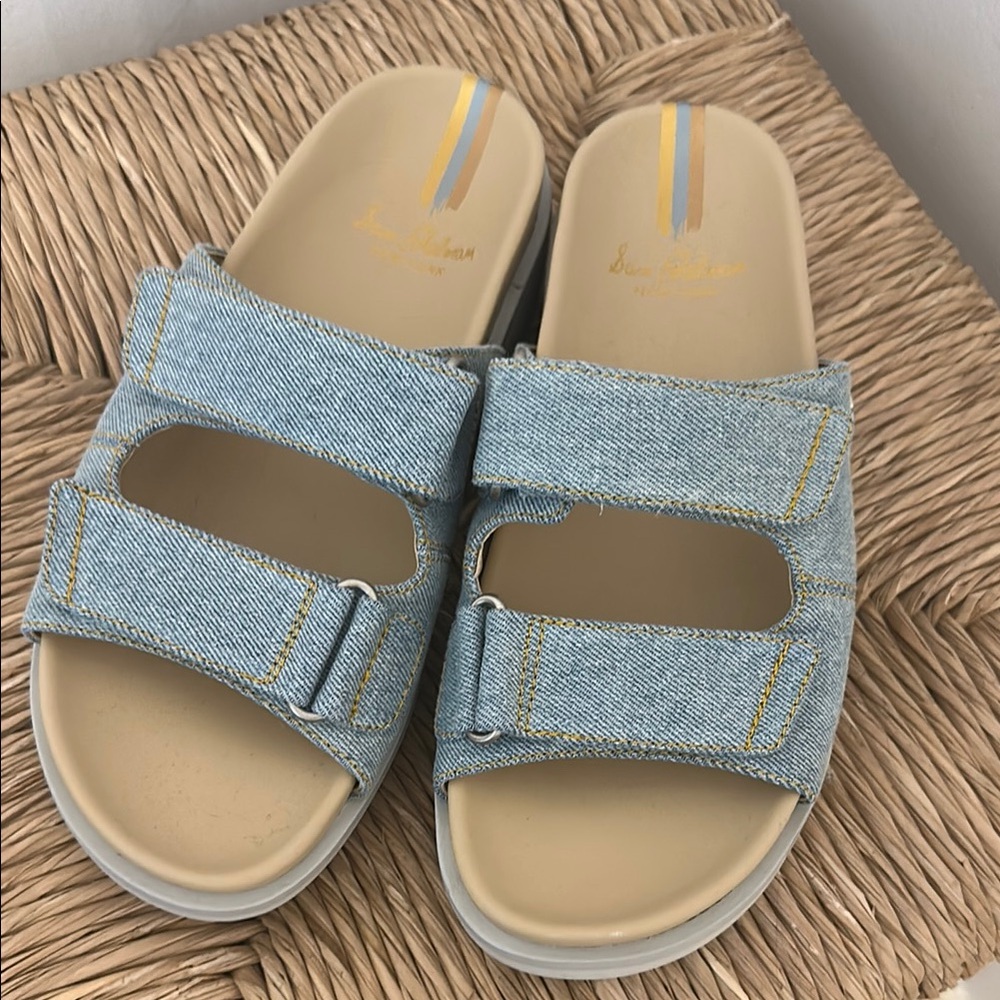 Sam Edelman Denim Slide Sandals